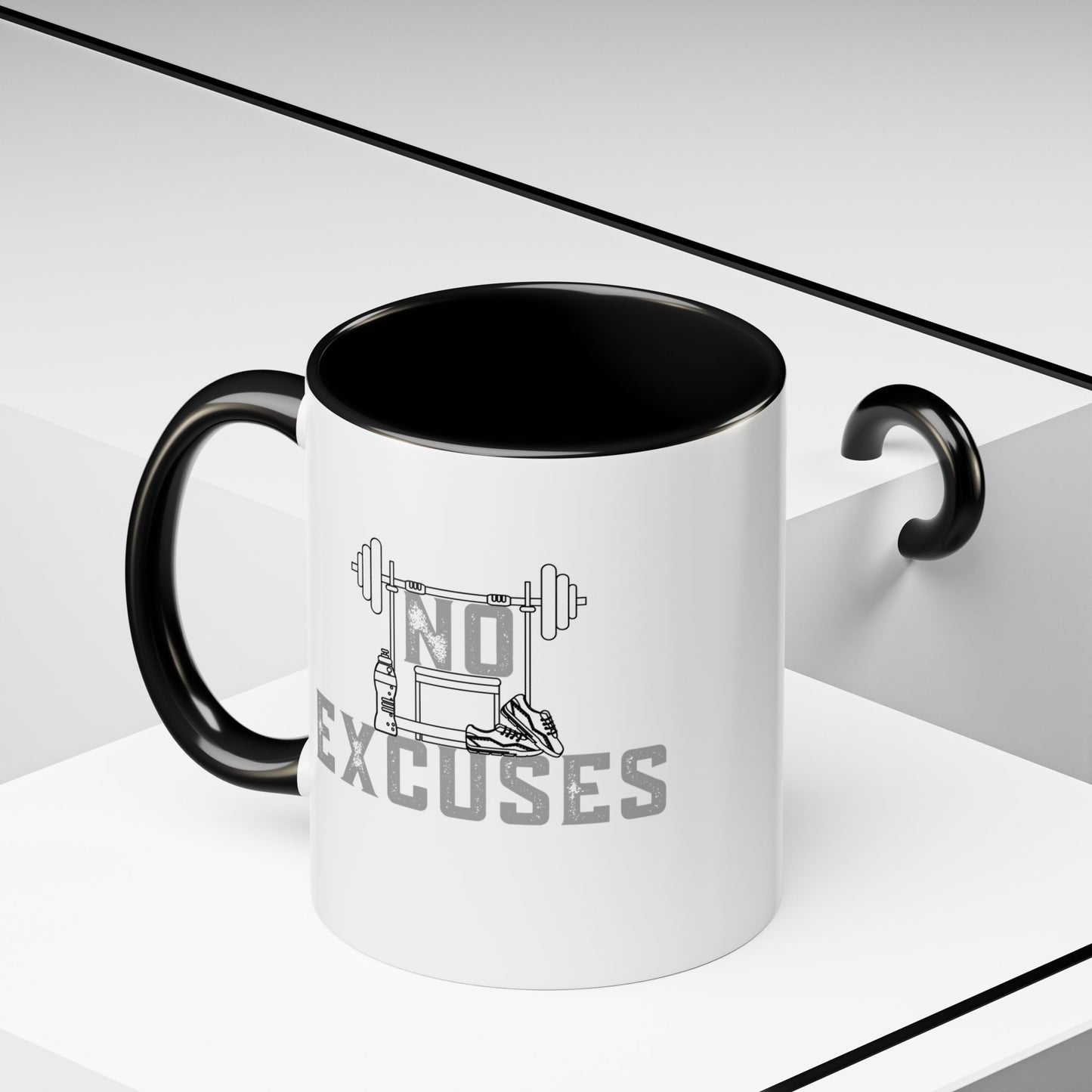 No Excuses Accent Coffee Mug (11, 15oz)