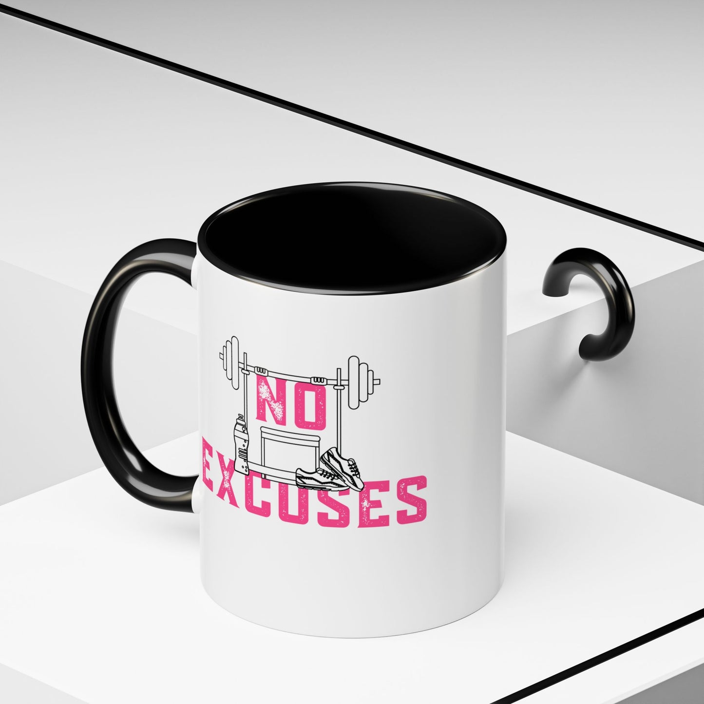 No Excuses Accent Coffee Mug (11, 15oz)