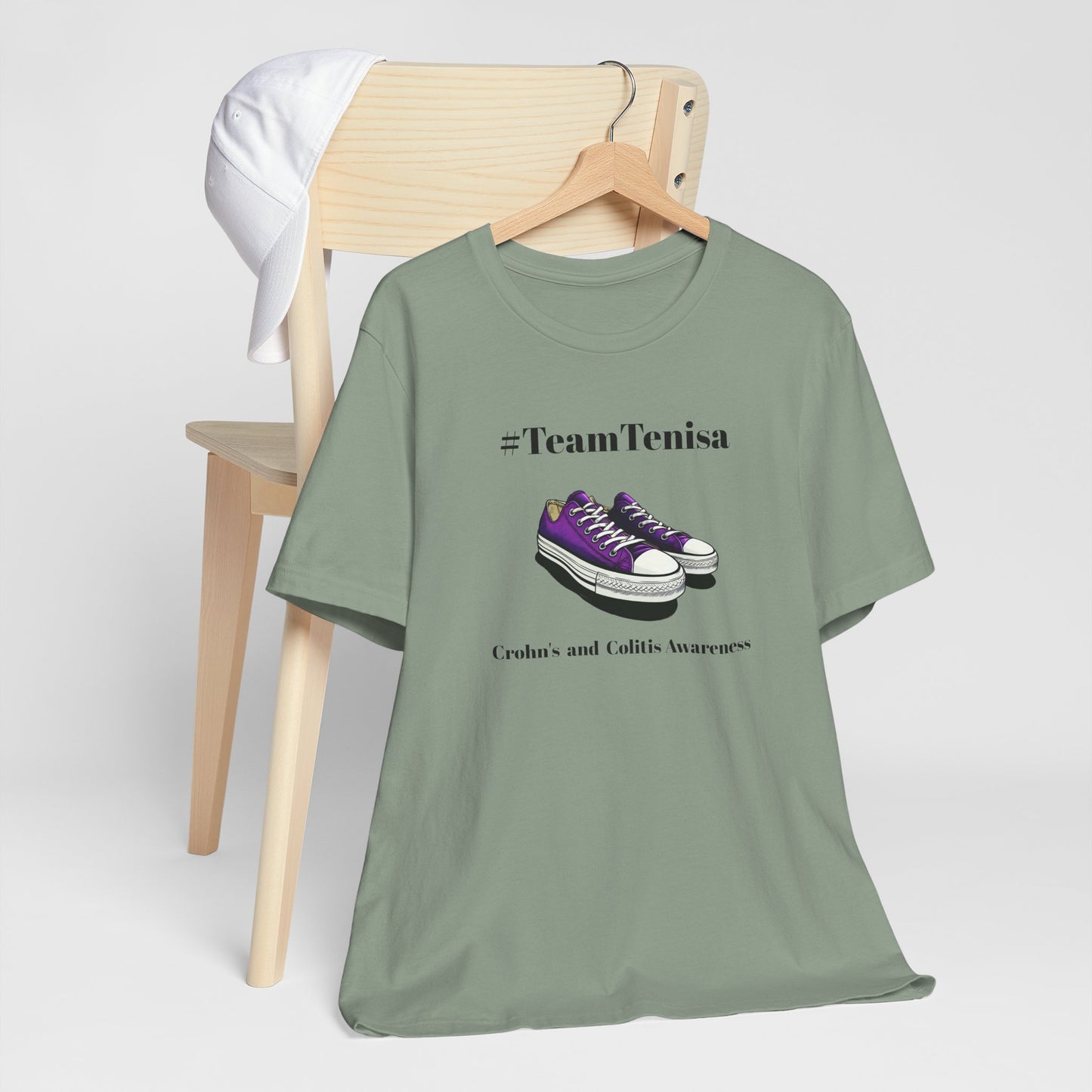 Purple Sneakers #TeamTenisa Unisex Crohn's Awareness Tee