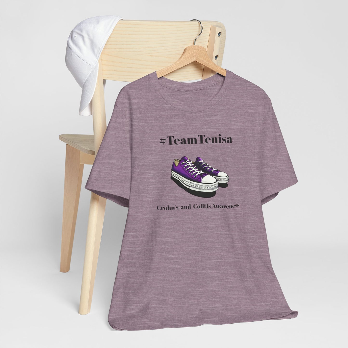 Purple Sneakers #TeamTenisa Unisex Crohn's Awareness Tee