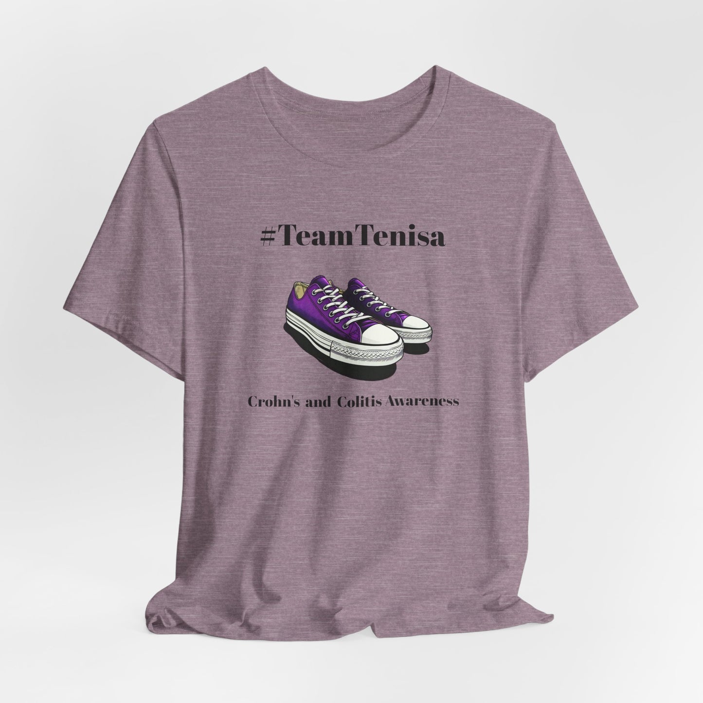 Purple Sneakers #TeamTenisa Unisex Crohn's Awareness Tee
