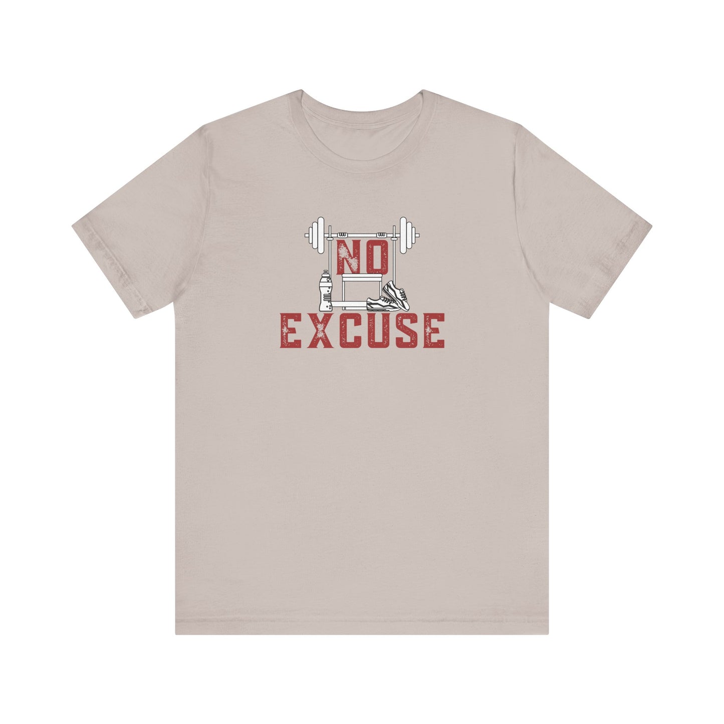 No Excuse (Red) Unisex Jersey Short Sleeve Tee