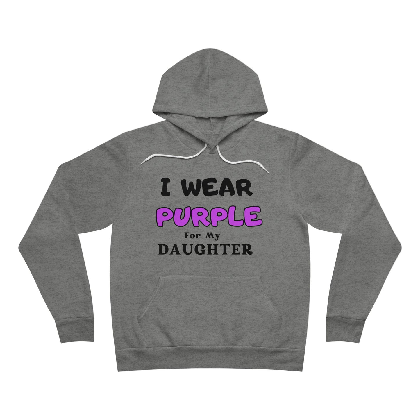 I Wear Purple For My Daughter Unisex Sponge Fleece Pullover Hoodie