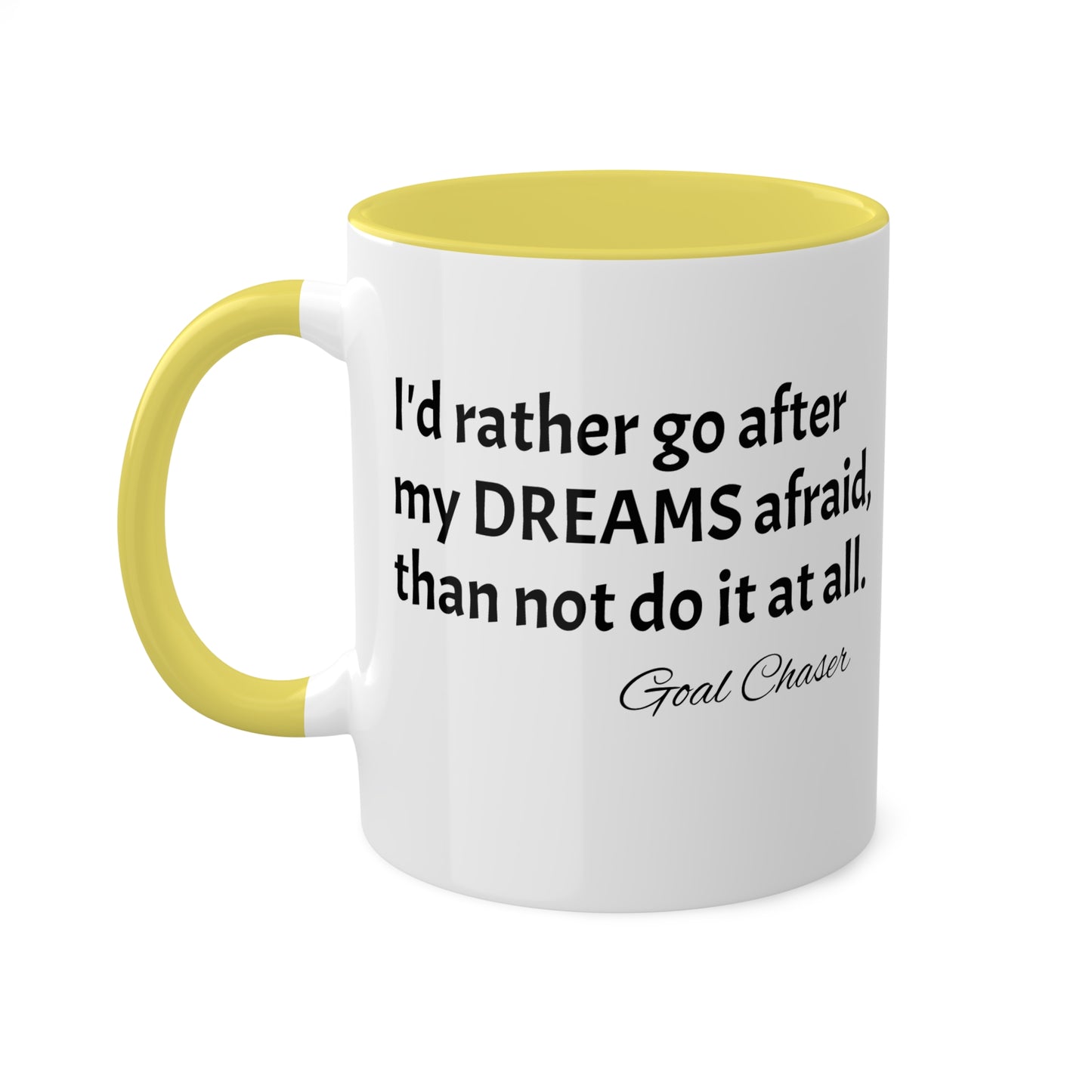 Goal Chaser Colorful Mugs, 11oz