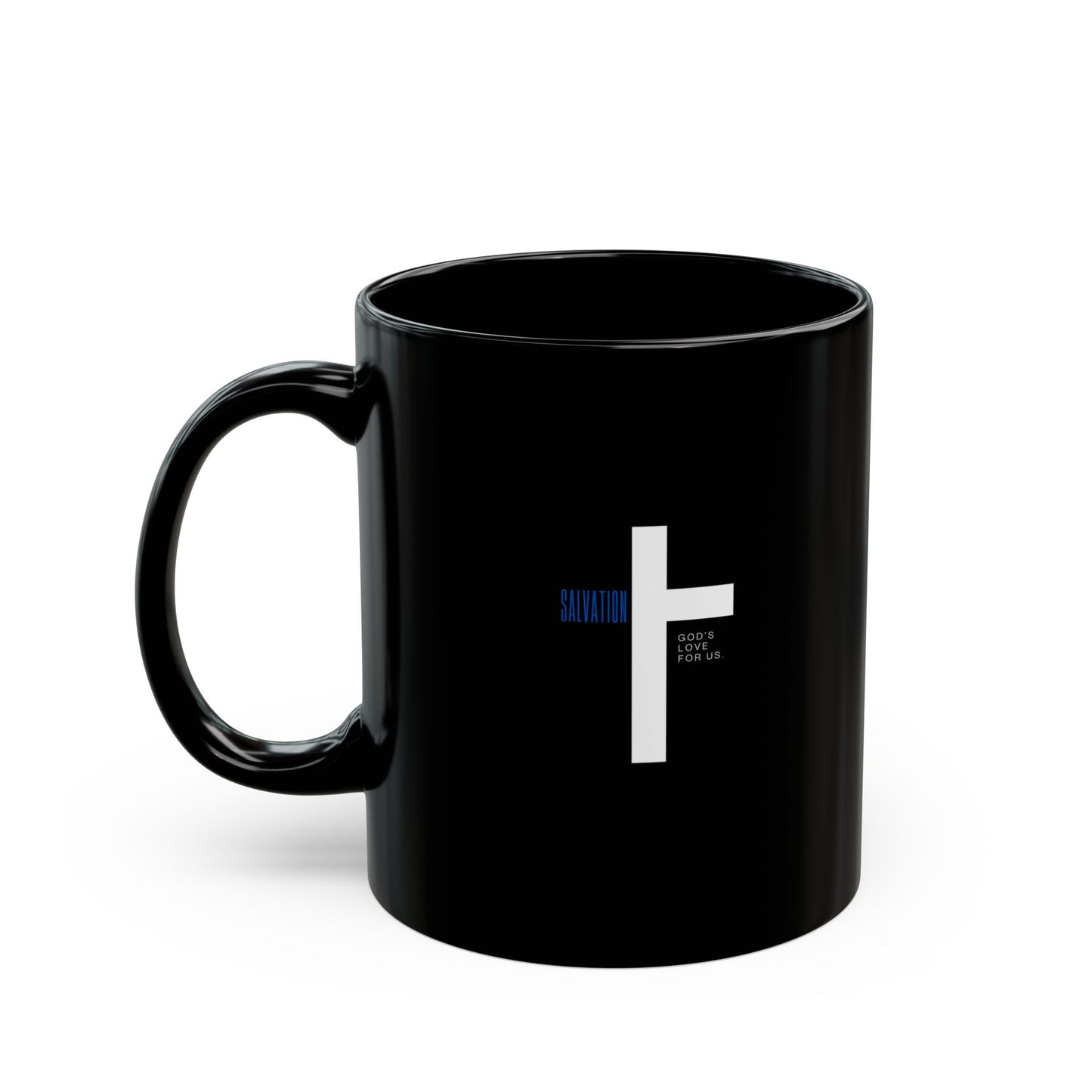 Salvation/ Cross Black Mug (11oz, 15oz)