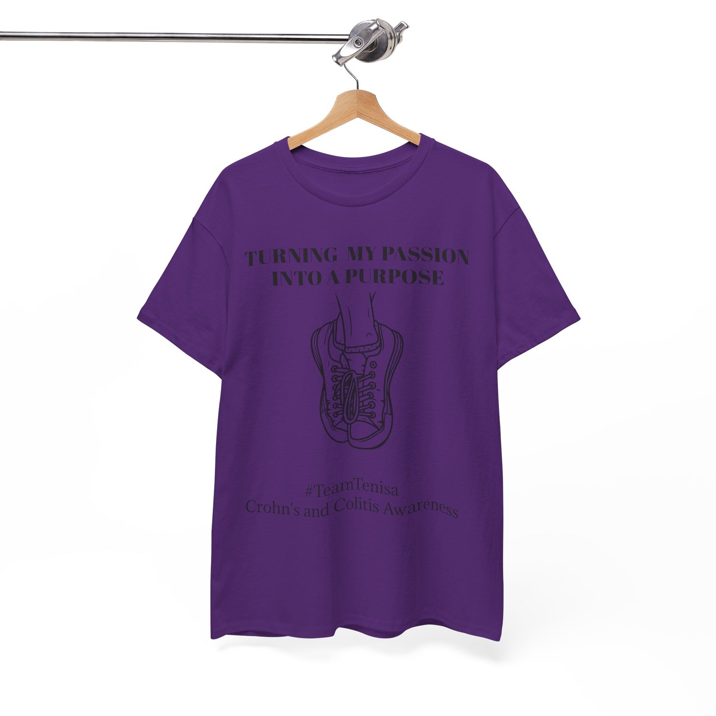 Turning My Passion Into a Purpose T-Shirt | Crohn's and Colitis Awareness | Unisex Heavy Cotton Tee