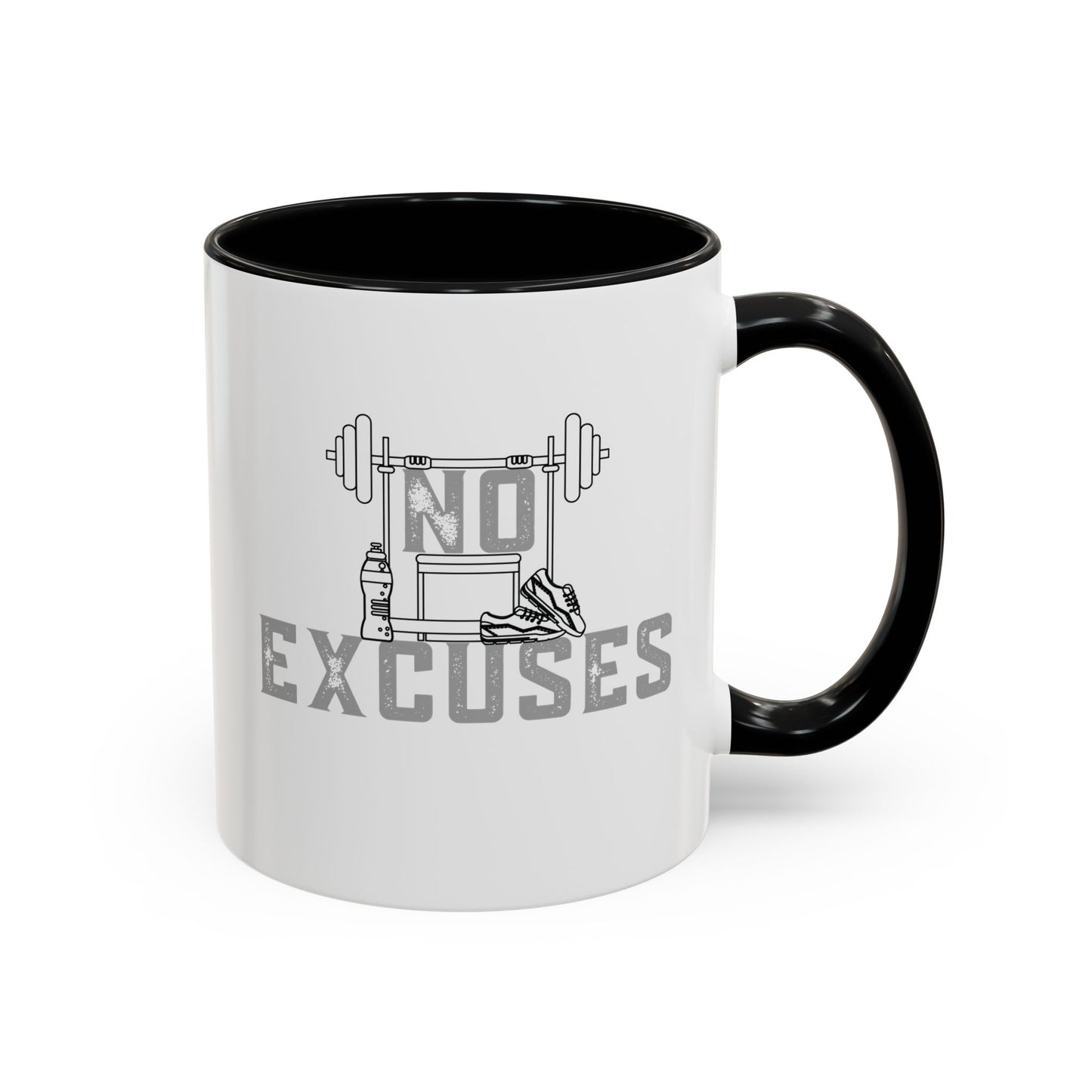 No Excuses Accent Coffee Mug (11, 15oz)