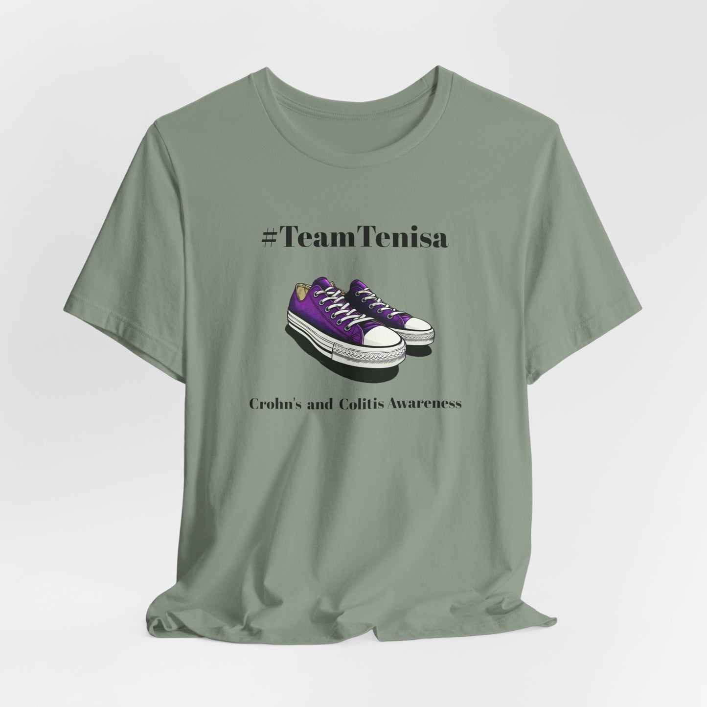 Purple Sneakers #TeamTenisa Unisex Crohn's Awareness Tee