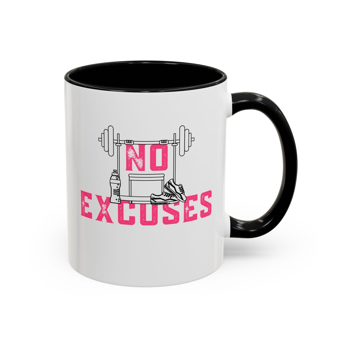 No Excuses Accent Coffee Mug (11, 15oz)