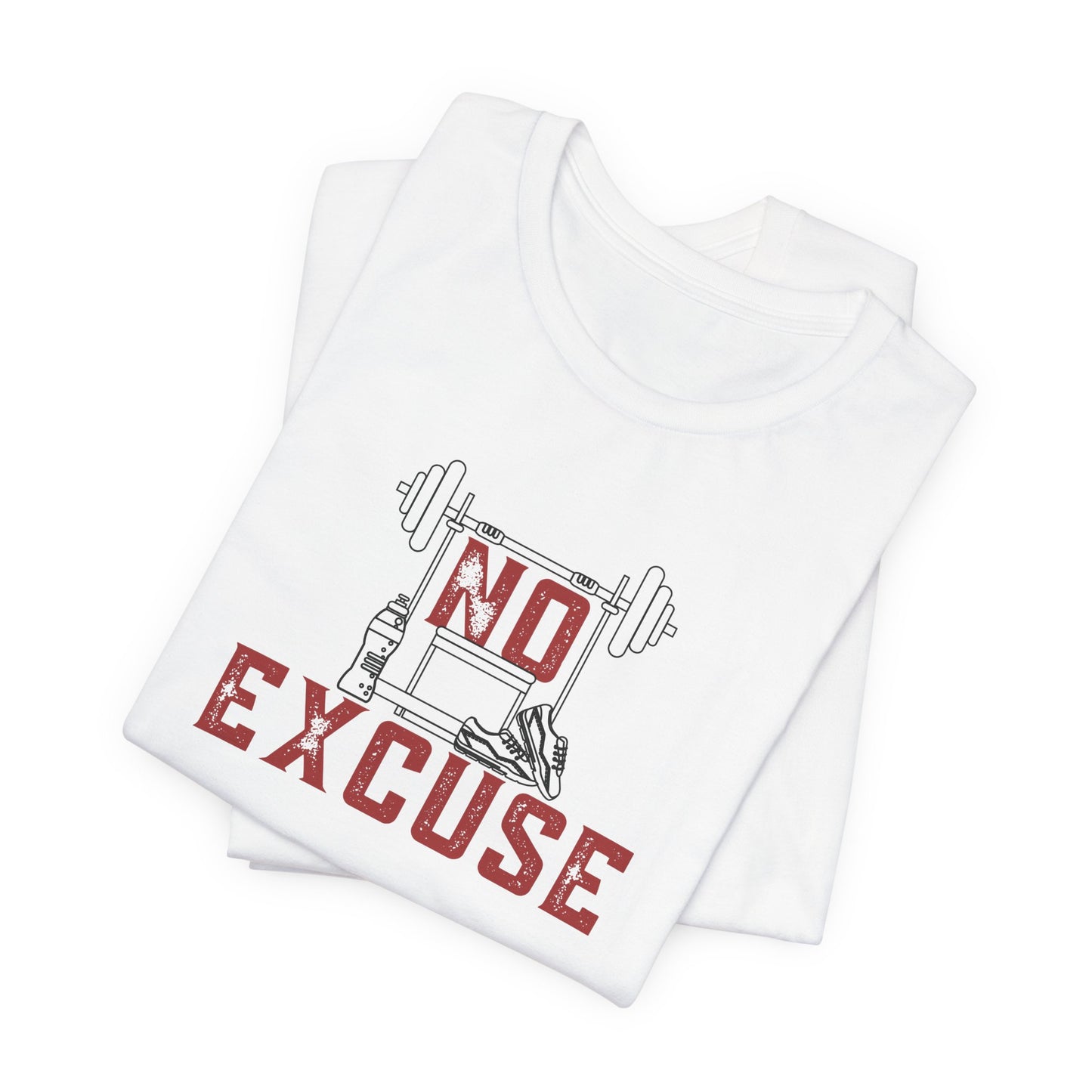 No Excuse (Red) Unisex Jersey Short Sleeve Tee