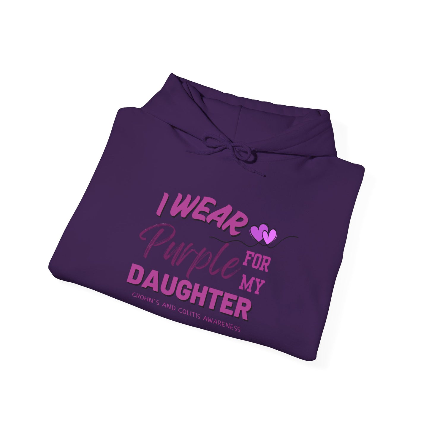 I Wear Purple for My Daughter Hoodie – Awareness and Support Sweatshirt