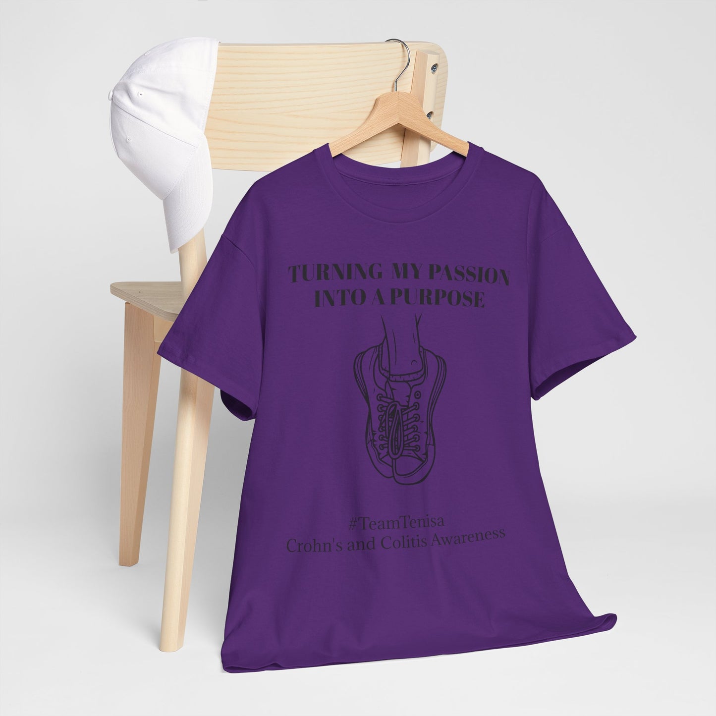 Turning My Passion Into a Purpose T-Shirt | Crohn's and Colitis Awareness | Unisex Heavy Cotton Tee