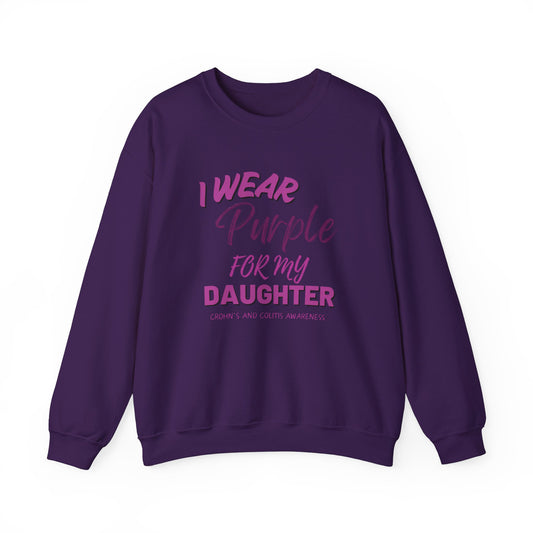 Purple For My Daughter Unisex Heavy Blend™ Crewneck