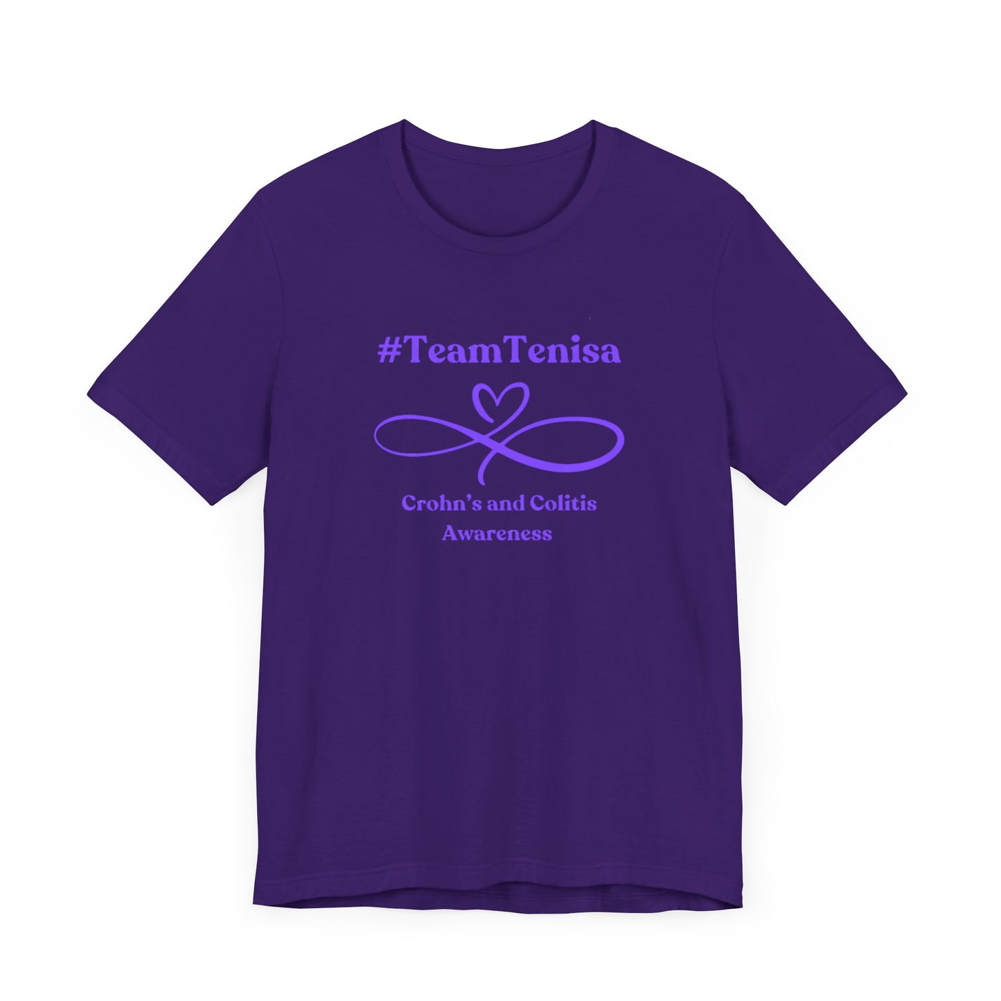 #TeamTenisa Crohn's and Colitis Awareness Unisex Jersey Short Sleeve Tee