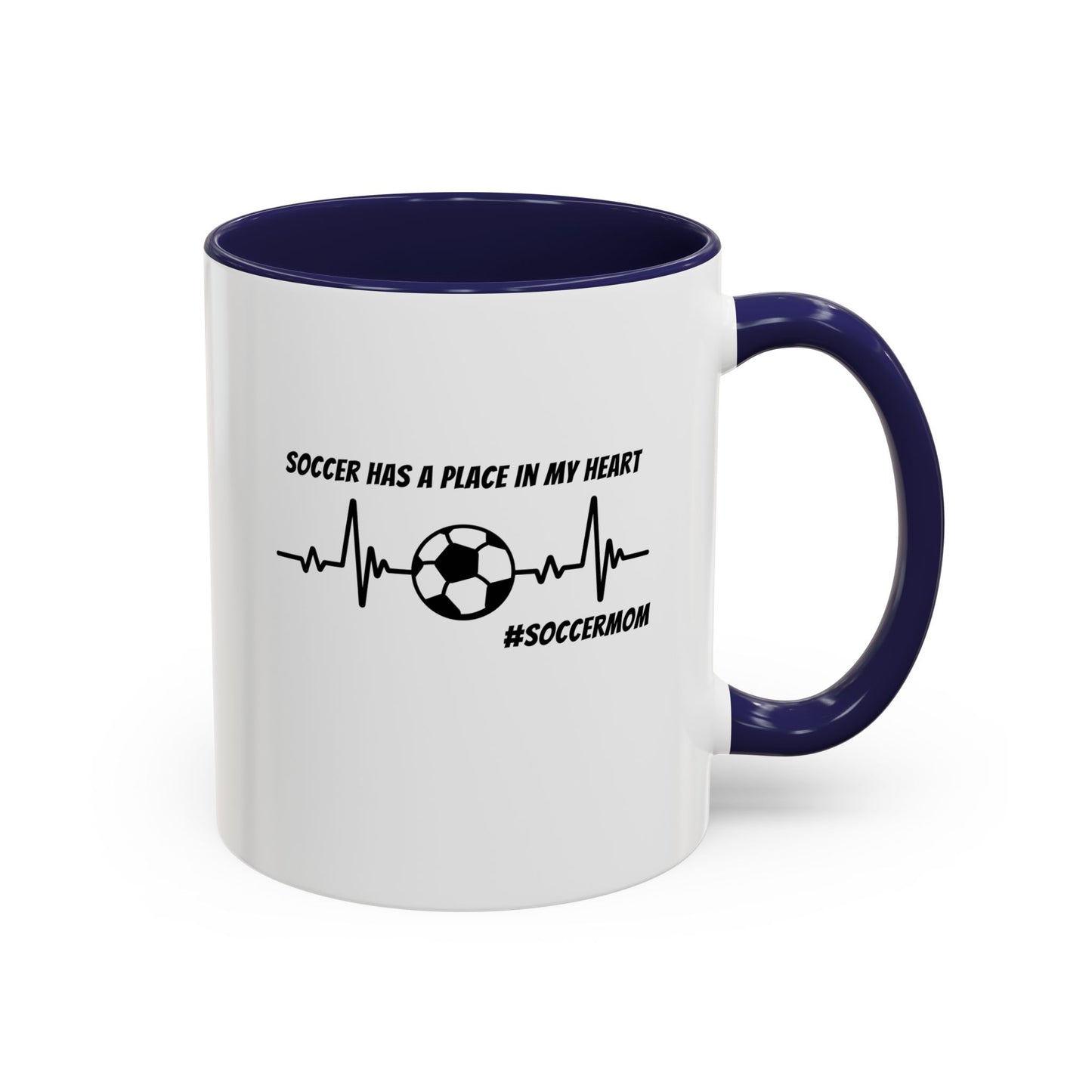 #SoccerMom  Accent Coffee Mug (11, 15oz)