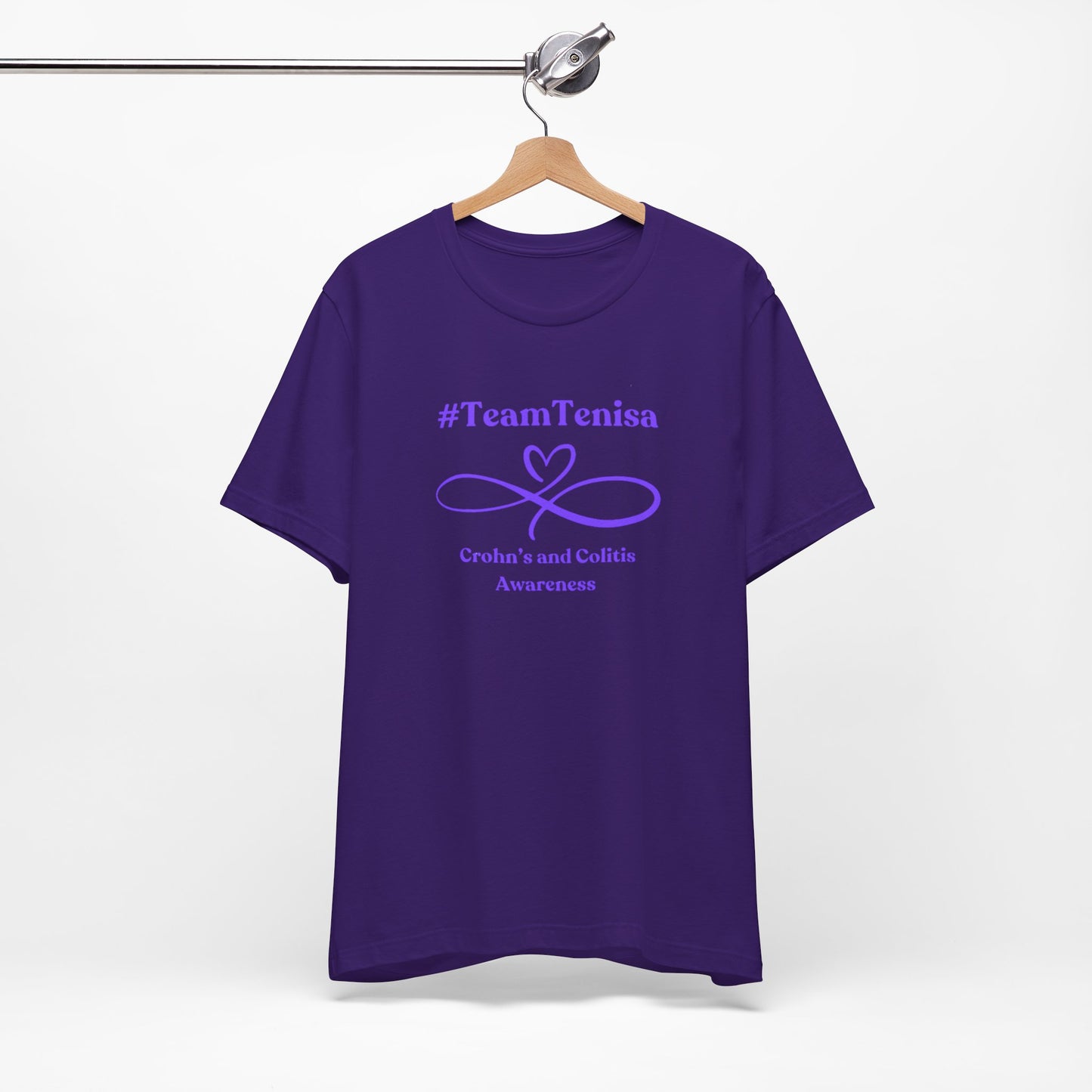 #TeamTenisa Crohn's and Colitis Awareness Unisex Jersey Short Sleeve Tee