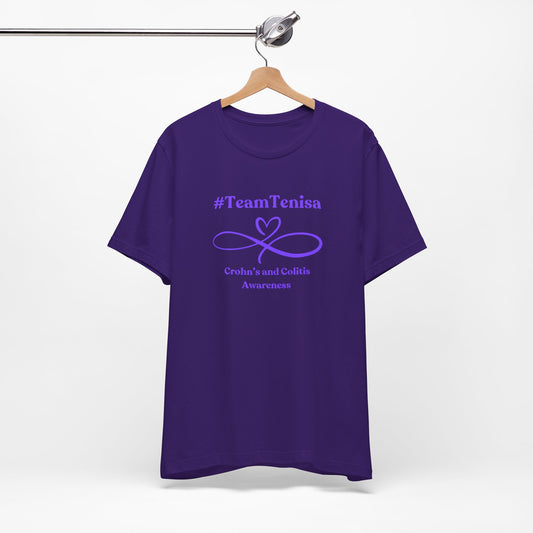 #TeamTenisa Crohn's and Colitis Awareness Unisex Jersey Short Sleeve Tee