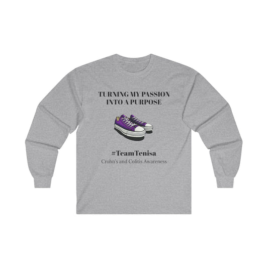 Turning Passion into Purpose Long Sleeve Tee | Crohn's Awareness
