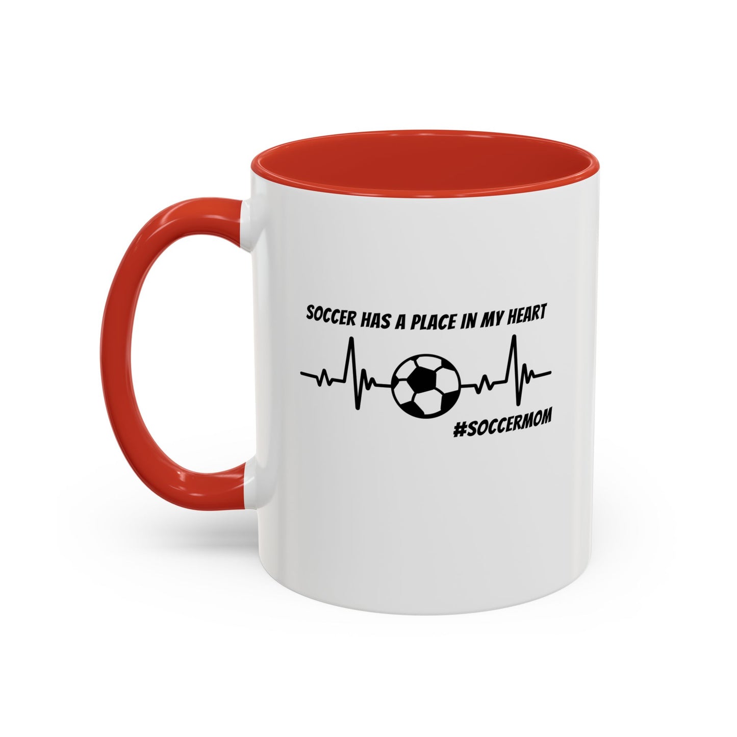 #SoccerMom  Accent Coffee Mug (11, 15oz)