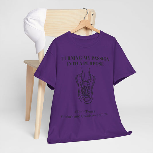 Turning My Passion Into a Purpose T-Shirt | Crohn's and Colitis Awareness | Unisex Heavy Cotton Tee