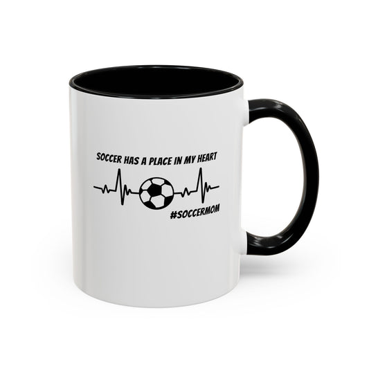 #SoccerMom  Accent Coffee Mug (11, 15oz)