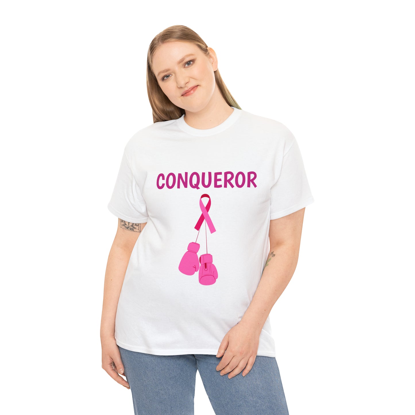 BREAST CANCER CONQUERER Cotton Tee