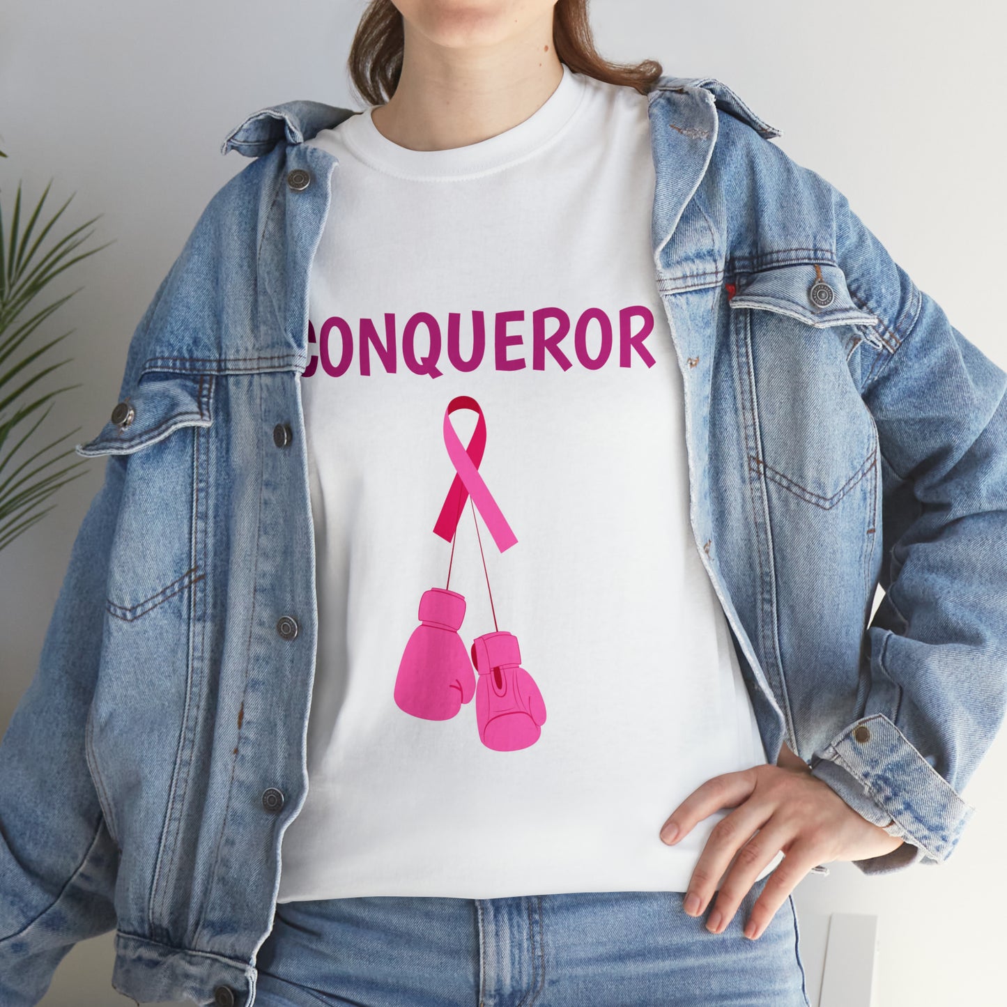 BREAST CANCER CONQUERER Cotton Tee (Copy)