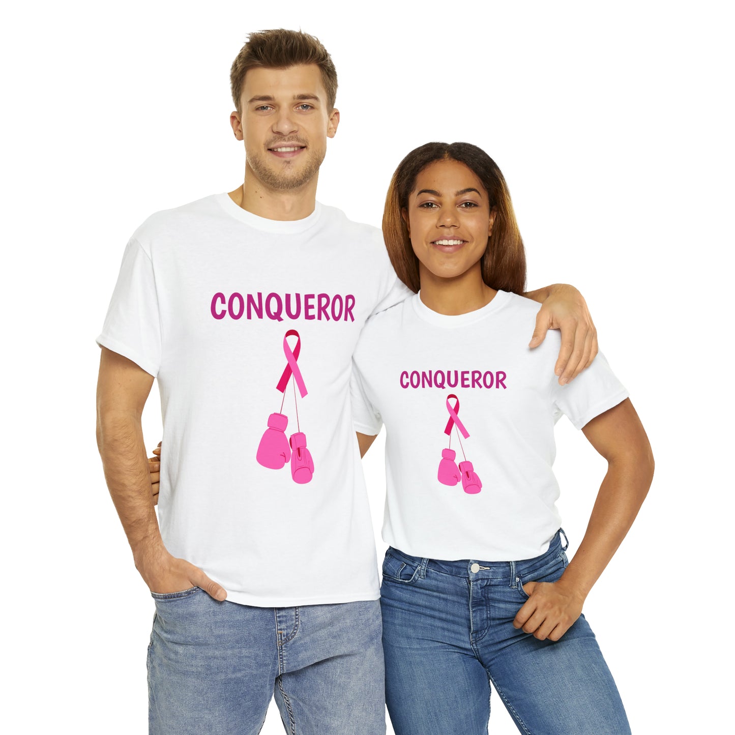 BREAST CANCER CONQUERER Cotton Tee (Copy)